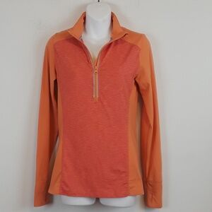 HOTTOTTIES orange zip up exercise pullover size M
